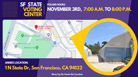Location for SFSU's polling place