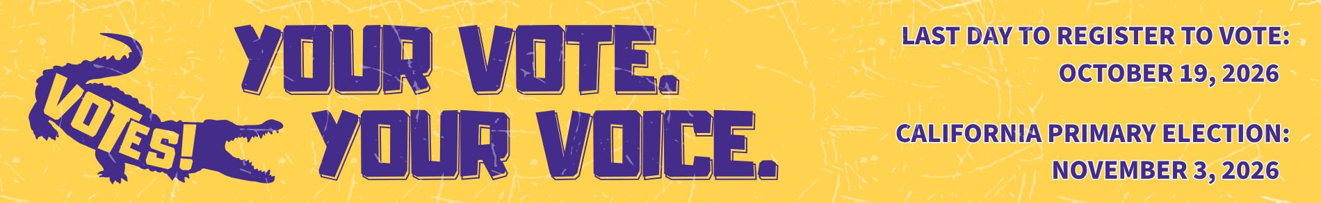Header for Gator Votes webpage with November 2026 voting dates. 