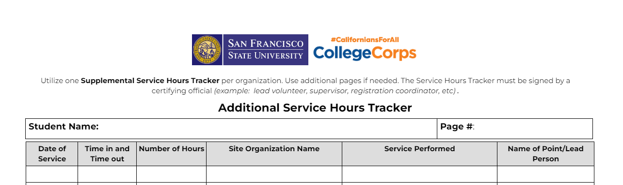 Additional Hour Tracker