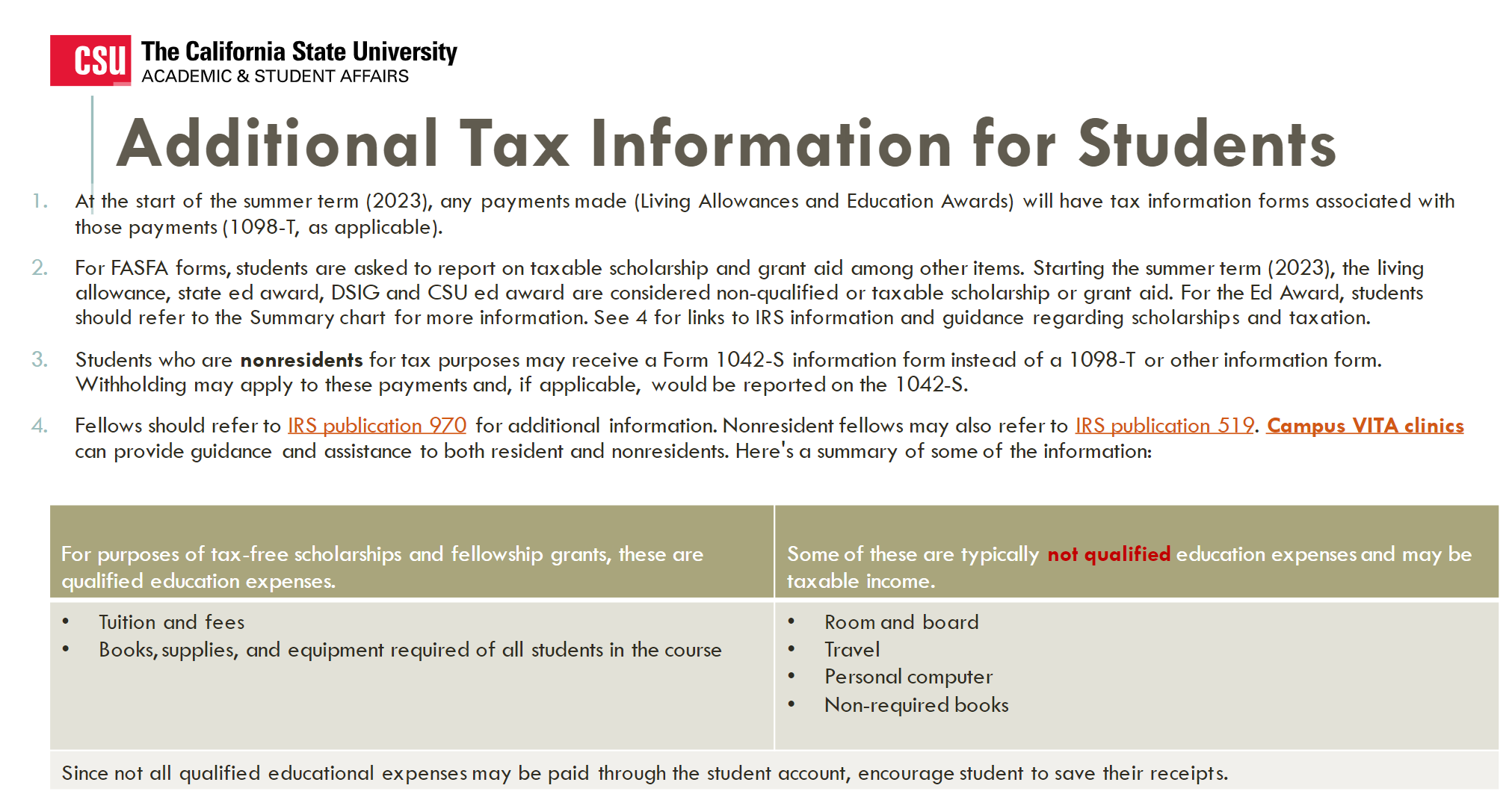 Additional Tax Info for Students AY 24-25 CC