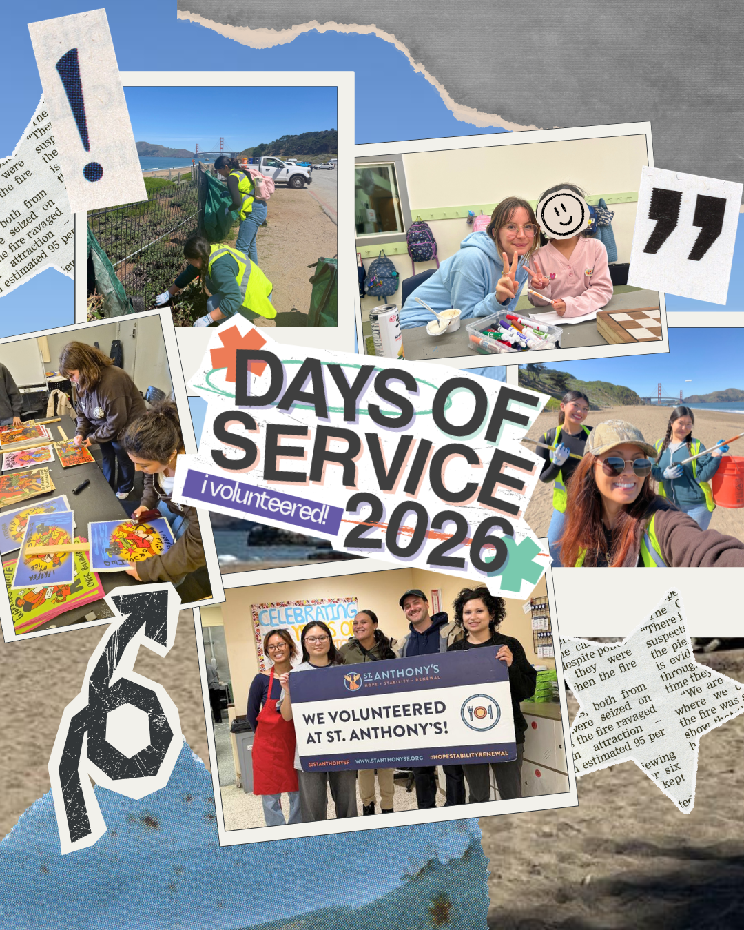 Collage of Days of Service events.