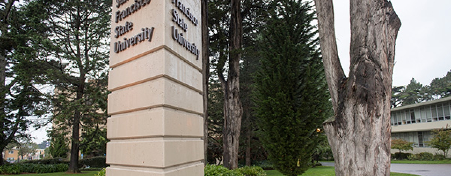 SFSU Sign on Holloway Ave.