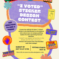 "I Voted" GV Sticker Design Contest flyer