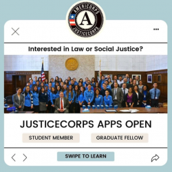 Justice Corps application announcement