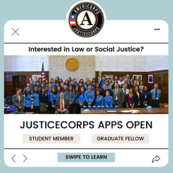 Justice Corps application announcement