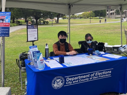 SF Dept. Elections tabling in Quad