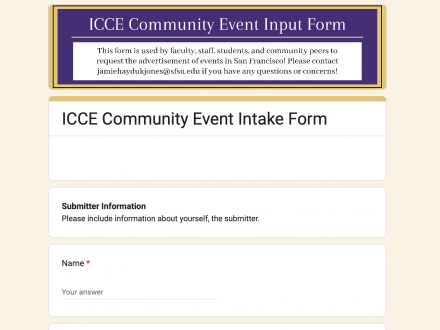 Community Events Intake Form Image2