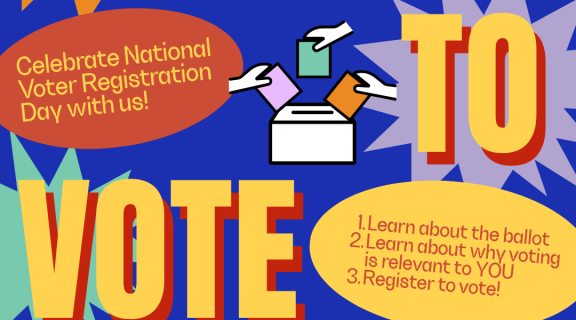National Voter Registration Day tabling event flyer